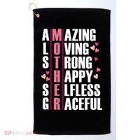 Mother Amazing Loving Strong Happy Selfless Graceful Golf Towel thumb 0
