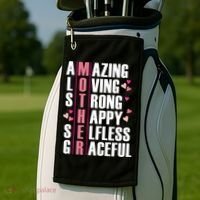 Mother Amazing Loving Strong Happy Selfless Graceful Golf Towel thumb 2
