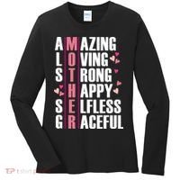 Mother Amazing Loving Strong Happy Selfless Graceful Women's Long Sleeve Shirt thumb 0