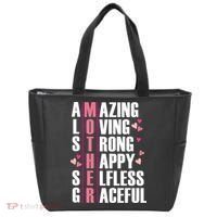 Mother Amazing Loving Strong Happy Selfless Graceful Tote Bag thumb 0