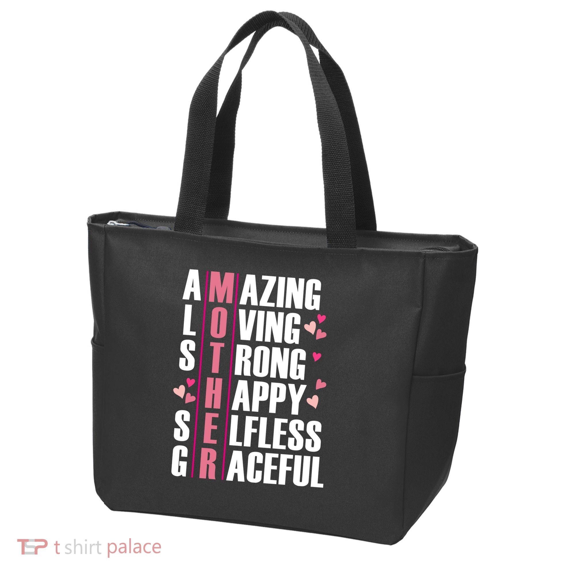 Mother Amazing Loving Strong Happy Selfless Graceful Tote Bag