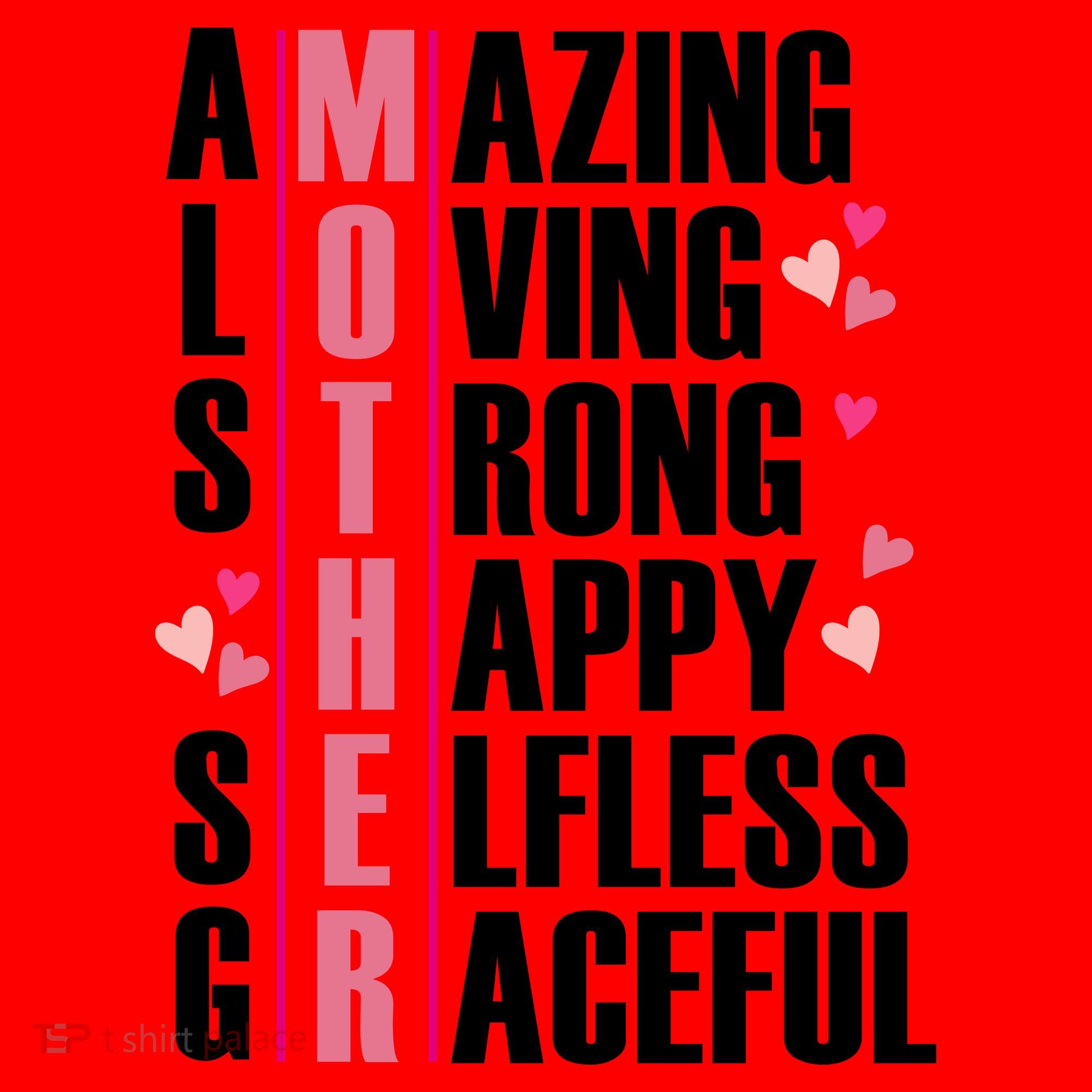 Mother Amazing Loving Strong Happy Selfless Graceful Santa Hat