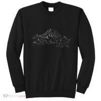 Mountain Artwork Line Art Of K2 Mountain In Pakistan Hiker Sweatshirt thumb 0