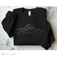 Mountain Artwork Line Art Of K2 Mountain In Pakistan Hiker Sweatshirt thumb 2