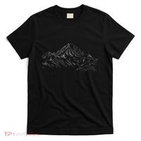 Mountain Artwork Line Art Of K2 Mountain In Pakistan Hiker T-Shirt thumb 0