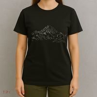 Mountain Artwork Line Art Of K2 Mountain In Pakistan Hiker T-Shirt thumb 4