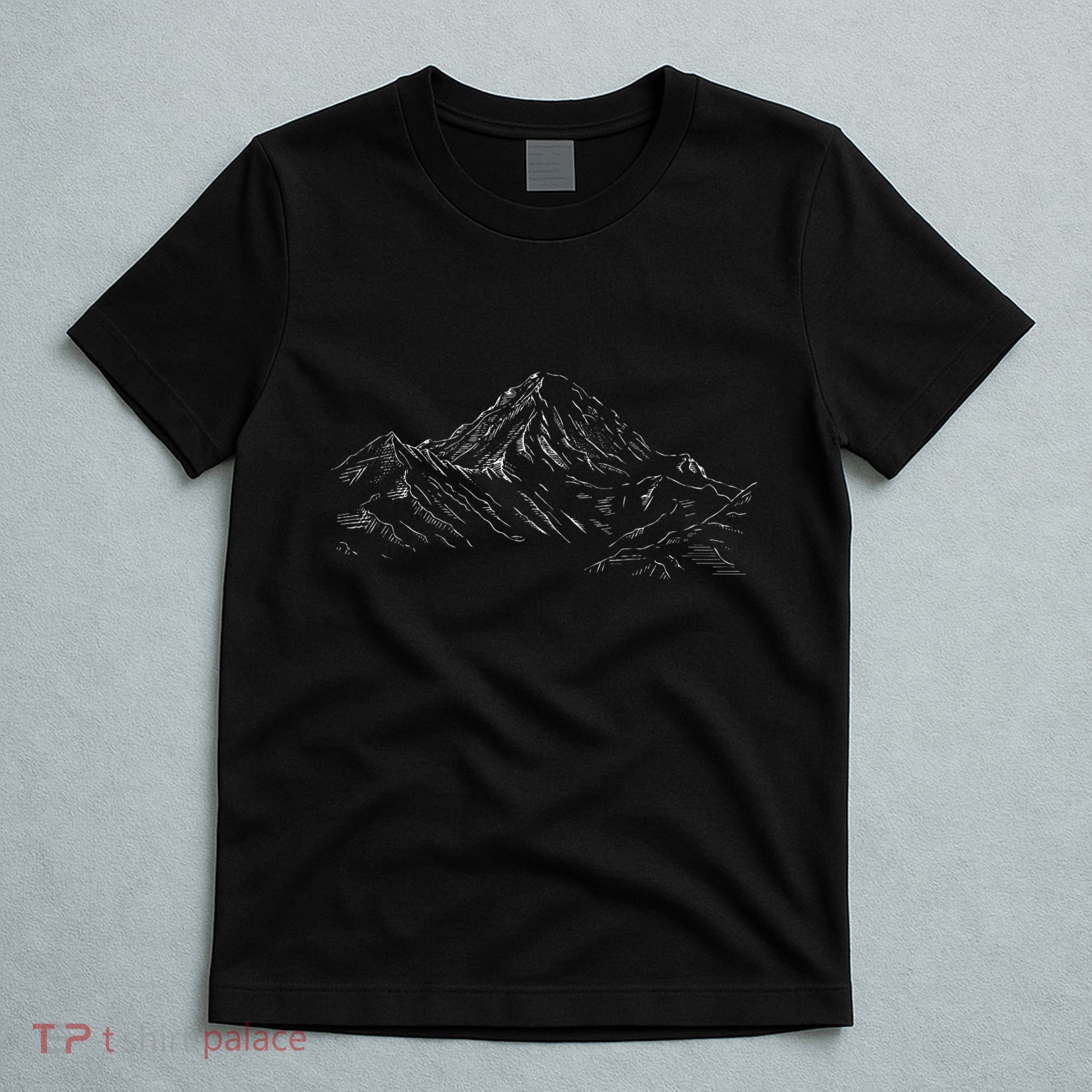 Mountain Artwork Line Art Of K2 Mountain In Pakistan Hiker T-Shirt