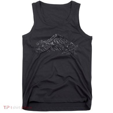 Mountain Artwork Line Art Of K2 Mountain In Pakistan Hiker Tank Top
