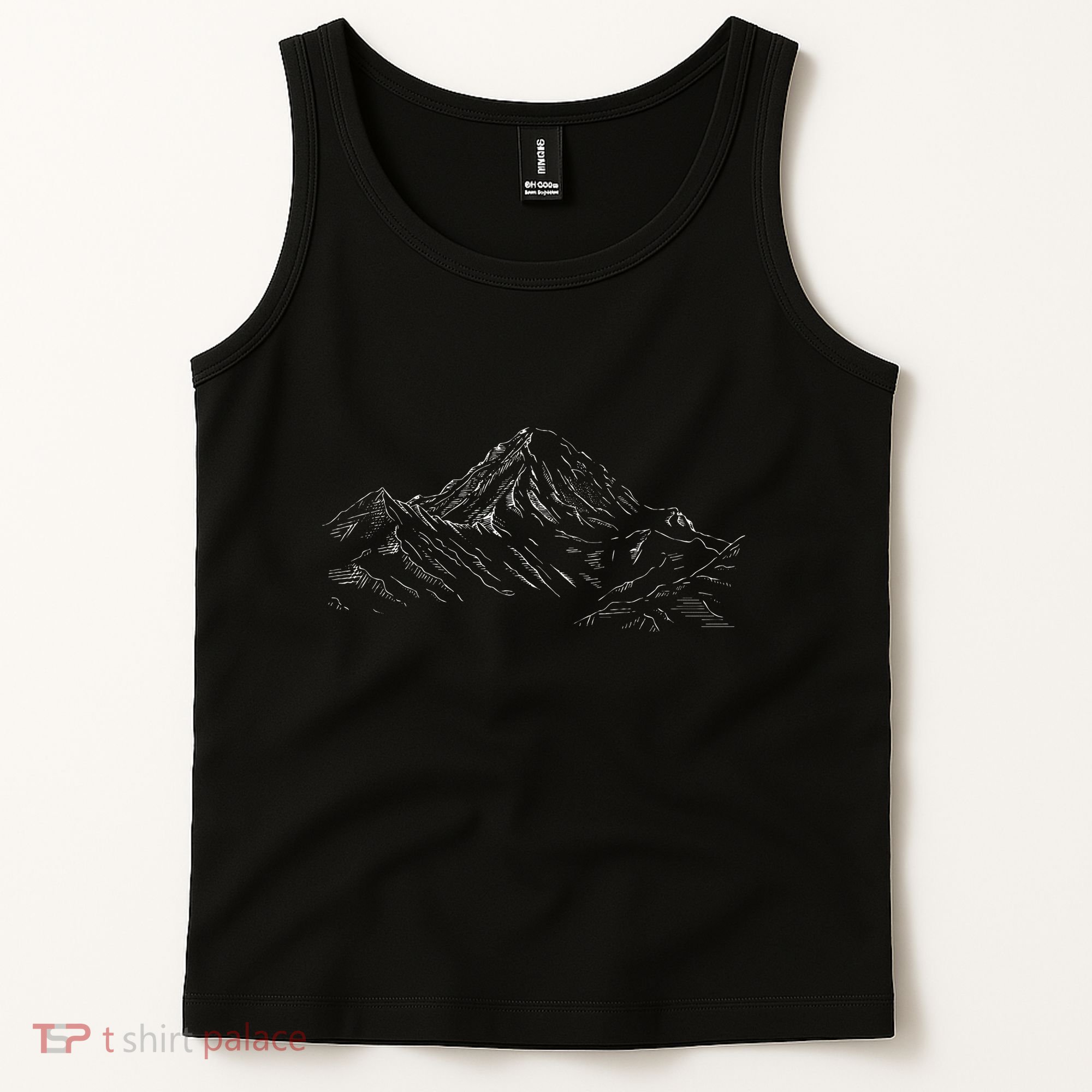 Mountain Artwork Line Art Of K2 Mountain In Pakistan Hiker Tank Top