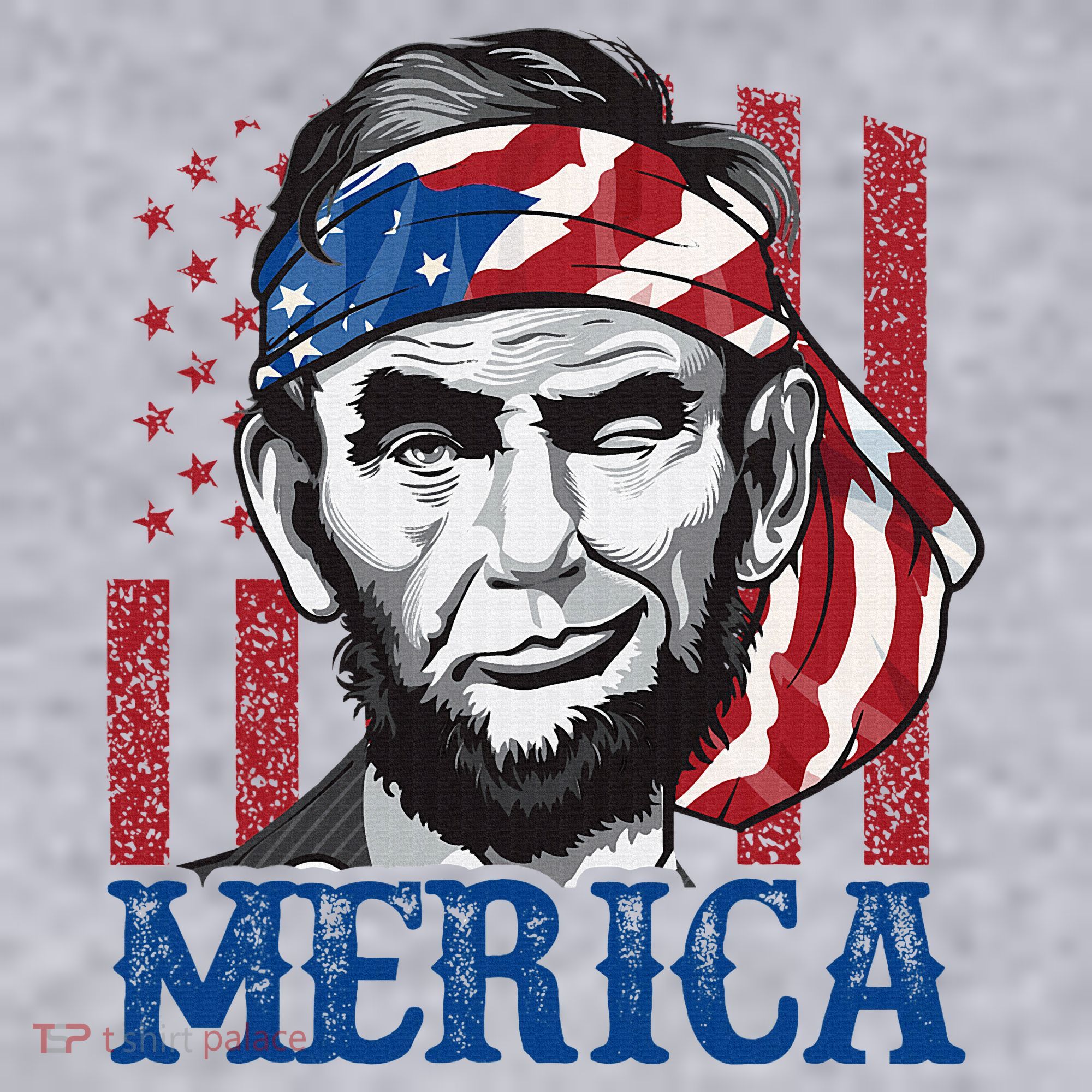 Merica Abraham Lincoln American Flag Women's Sweatshirt