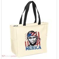 Merica Abraham Lincoln American Flag Tote Bag thumb 2