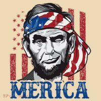 Merica Abraham Lincoln American Flag Tote Bag thumb 4