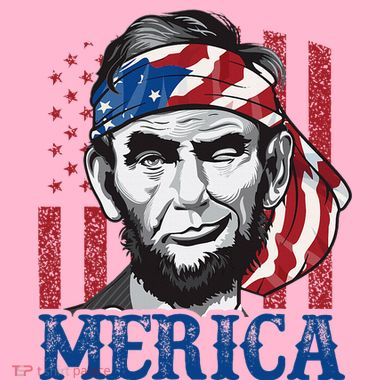 Merica Abraham Lincoln American Flag Coaster