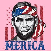 Merica Abraham Lincoln American Flag Coaster thumb 2
