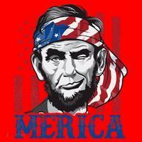 Merica Abraham Lincoln American Flag Santa Hat thumb 1