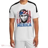 Merica Abraham Lincoln American Flag Sport-Tek Competitor United Soccer Jersey thumb 0