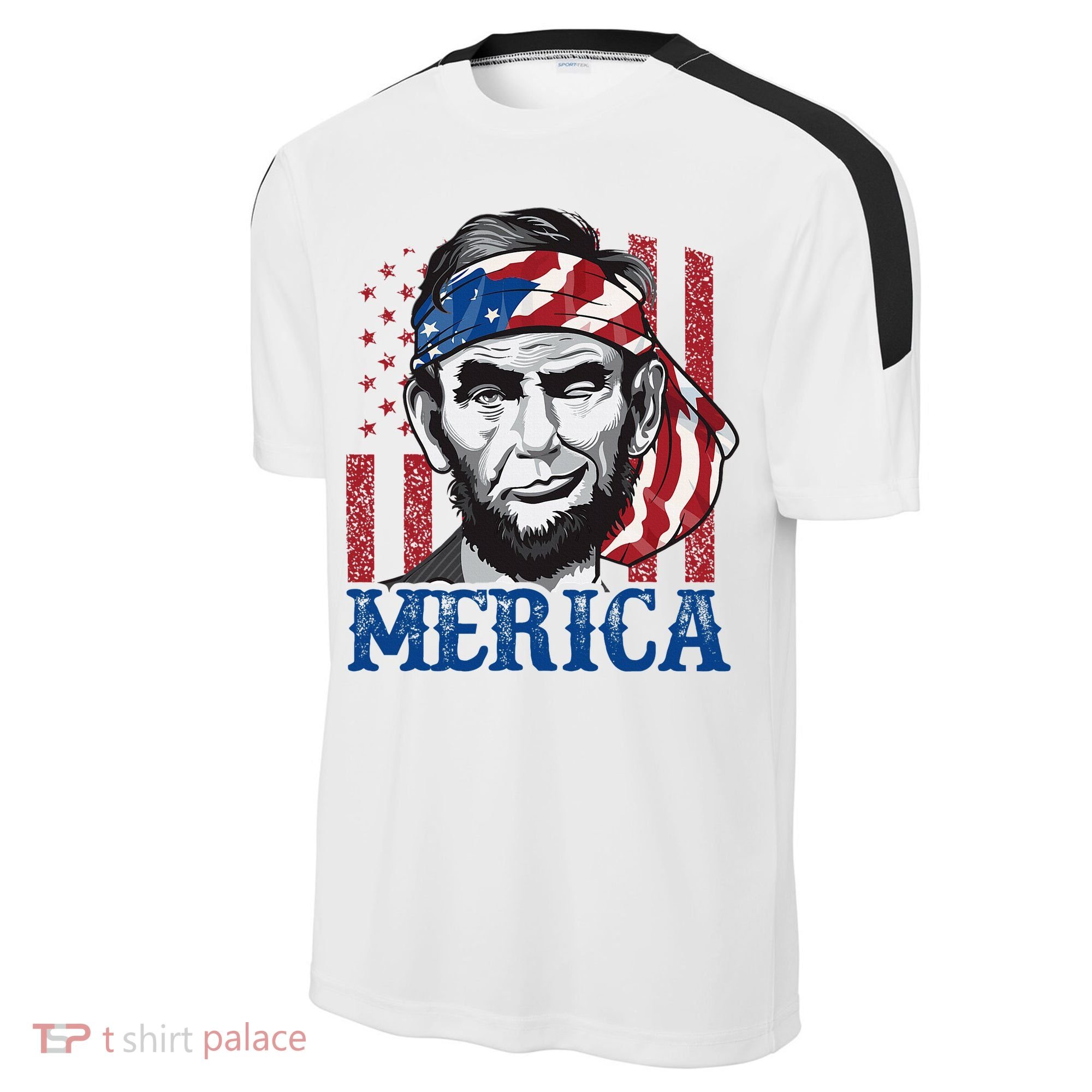Merica Abraham Lincoln American Flag Sport-Tek Competitor United Soccer Jersey