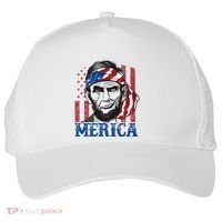Merica Abraham Lincoln American Flag Five-Panel Snapback Cap thumb 0