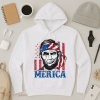 Merica Abraham Lincoln American Flag Hoodie thumb 3