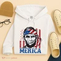 Merica Abraham Lincoln American Flag Hoodie thumb 4