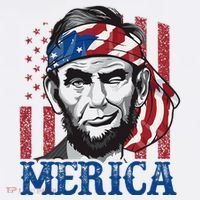 Merica Abraham Lincoln American Flag Hoodie thumb 7