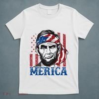 Merica Abraham Lincoln American Flag T-Shirt thumb 5