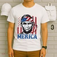 Merica Abraham Lincoln American Flag T-Shirt thumb 6