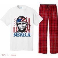 Merica Abraham Lincoln American Flag Pajama Set thumb 0