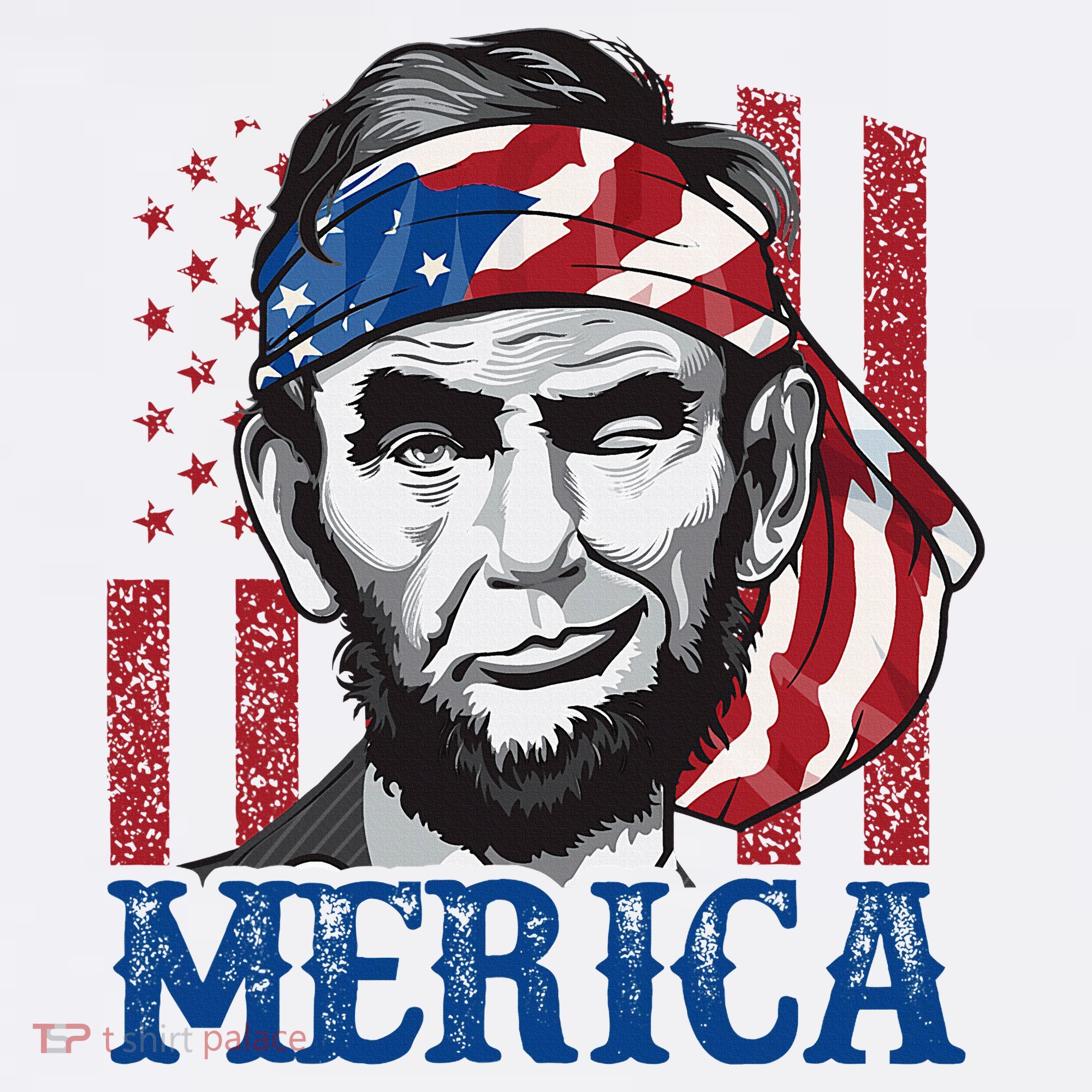 Merica Abraham Lincoln American Flag Women's Hoodie