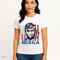 Merica Abraham Lincoln American Flag Women's T-Shirt thumb 4