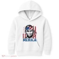 Merica Abraham Lincoln American Flag Kids Hoodie thumb 0