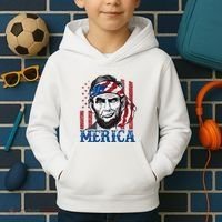 Merica Abraham Lincoln American Flag Kids Hoodie thumb 2