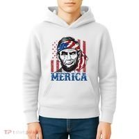 Merica Abraham Lincoln American Flag Kids Hoodie thumb 4