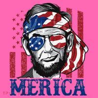 Merica Abraham Lincoln 4th Of July American Flag Stripe Pom Pom Beanie thumb 2