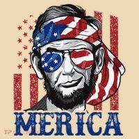 Merica Abraham Lincoln 4th Of July American Flag Tote Bag thumb 4