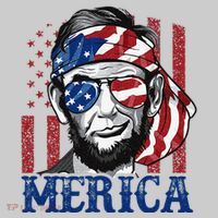 Merica Abraham Lincoln 4th Of July American Flag Kids Tie-Dye T-Shirt thumb 3