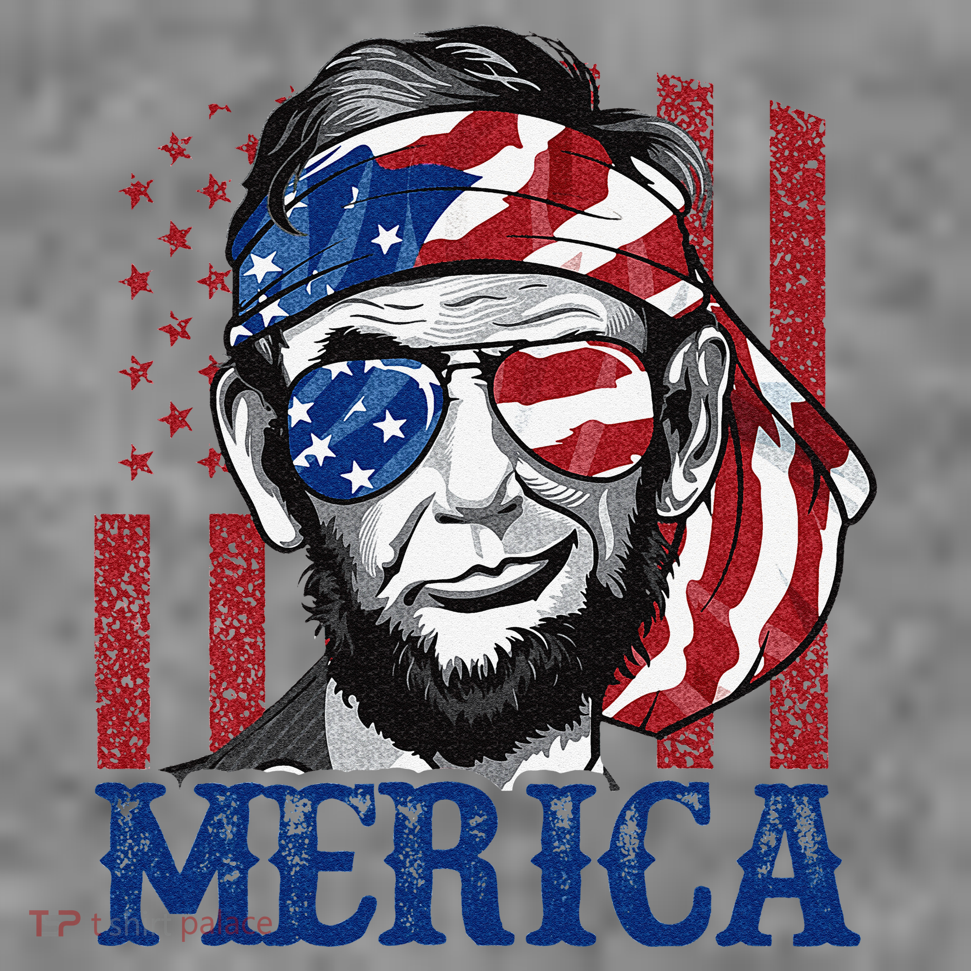 Merica Abraham Lincoln 4th Of July American Flag Sweatshirt Cinch Pack Bag
