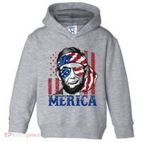 Merica Abraham Lincoln 4th Of July American Flag Toddler Hoodie thumb 0
