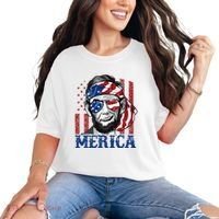 Merica Abraham Lincoln 4th Of July American Flag Comfort Colors T-Shirt thumb 0