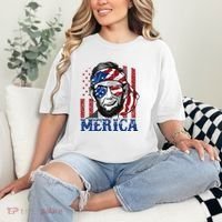 Merica Abraham Lincoln 4th Of July American Flag Comfort Colors T-Shirt thumb 2