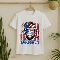 Merica Abraham Lincoln 4th Of July American Flag T-Shirt thumb 2