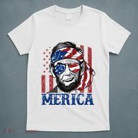 Merica Abraham Lincoln 4th Of July American Flag T-Shirt thumb 5
