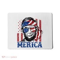 Merica Abraham Lincoln 4th Of July American Flag Mousepad thumb 0