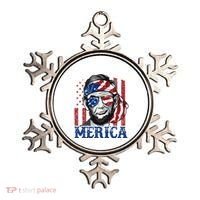 Merica Abraham Lincoln 4th Of July American Flag Ornament thumb 0