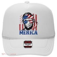 Merica Abraham Lincoln 4th Of July American Flag Hat thumb 0