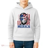 Merica Abraham Lincoln 4th Of July American Flag Kids Hoodie thumb 4