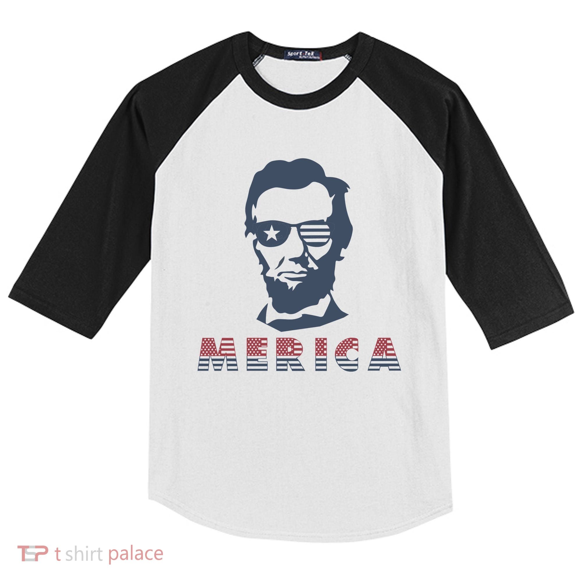Merica Abe Lincoln Kids Colorblock Raglan Jersey
