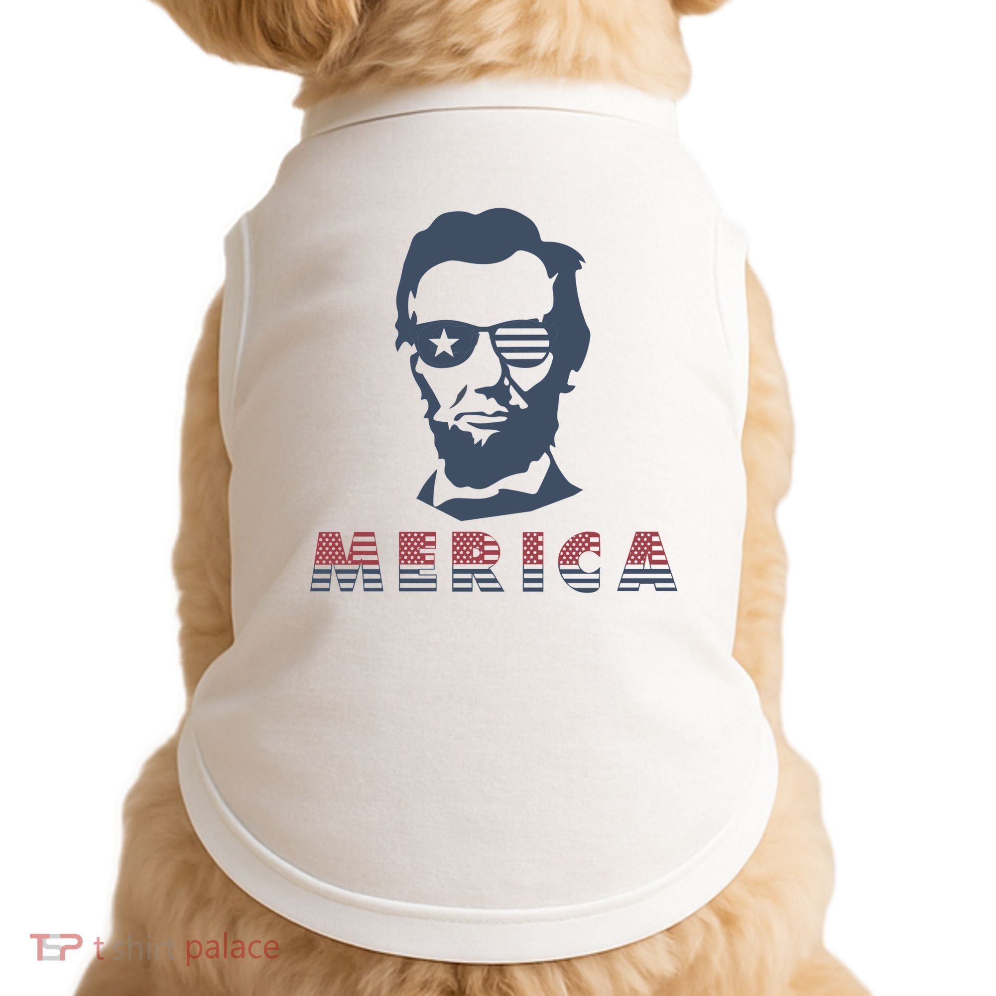 Merica Abe Lincoln Doggie Tank