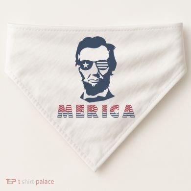 Merica Abe Lincoln USA-Made Doggie Bandana
