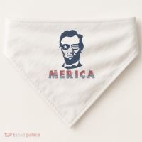 Merica Abe Lincoln USA-Made Doggie Bandana thumb 0